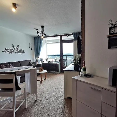 Ferienwohnung Hochsitz Mit Traumhaften Blick Auf Die Bobbahn Und Umliegenden Berge Winterberg